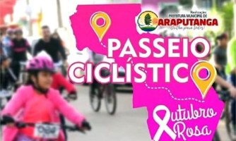Passeio ciclístico será realizado em comemoração à Campanha Outubro Rosa em Araputanga