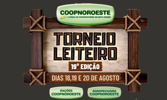 Coopnoroeste e parceiros realizarão o 19º Torneio Leiteiro de 18 a 21 de agosto em Araputanga
