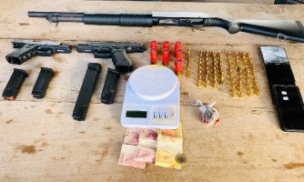 Suspeitos de integrar facção criminosa são presos com armas e munições em Mirassol d'Oeste