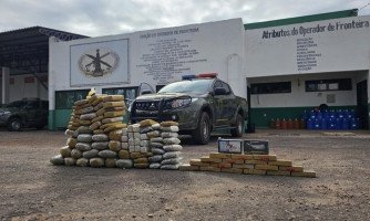 Gefron apreende 86 kg de drogas transportadas por homens que cruzavam a fronteira a pé em Porto Esperidião
