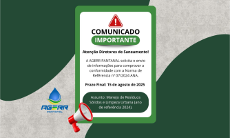 AGERR Pantanal alerta diretores para prazo de envio de dados sobre manejo de resíduos e limpeza urbana