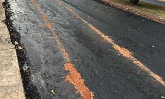Prefeito pede apoio da população para garantir qualidade do asfalto em Reserva do Cabaçal