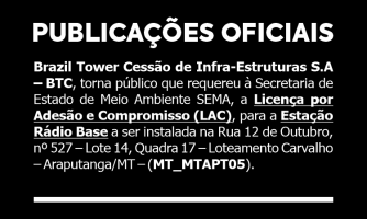 Licença por Adesão e Compromisso para a Estação Rádio Base — MT_MTAPT05