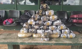 Passageiro tenta transportar 16 kg de maconha e acaba preso durante abordagem