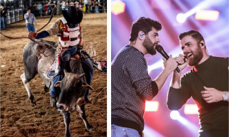Festa dos 40 anos de Indiavaí começa com rodeio e show de Zé Neto & Cristiano