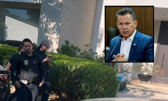 Mauro Mendes é alvo de operação da Polícia Federal; policiais fazem busca em condomínio
