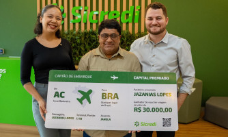 Sicredi Biomas contempla associado de Sena Madureira com vale-viagem de R$ 30 mil