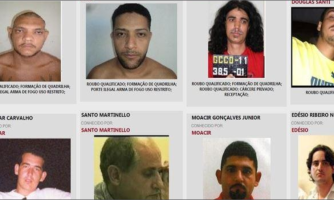 Fotos de bandidos mais procurados no Estado são divulgadas pelo governo