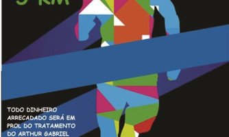 Inscrições de corrida será em prol do tratamento de Arthur Gabriel