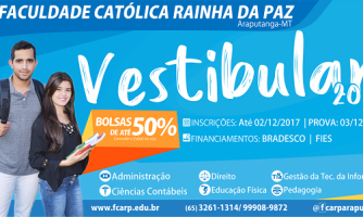 FCARP abre inscrições para o Vestibular 2018 com bolsas de até 50%.