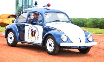 Fusca usado pela PM é restaurado e vai integrar o acervo de museu na capital