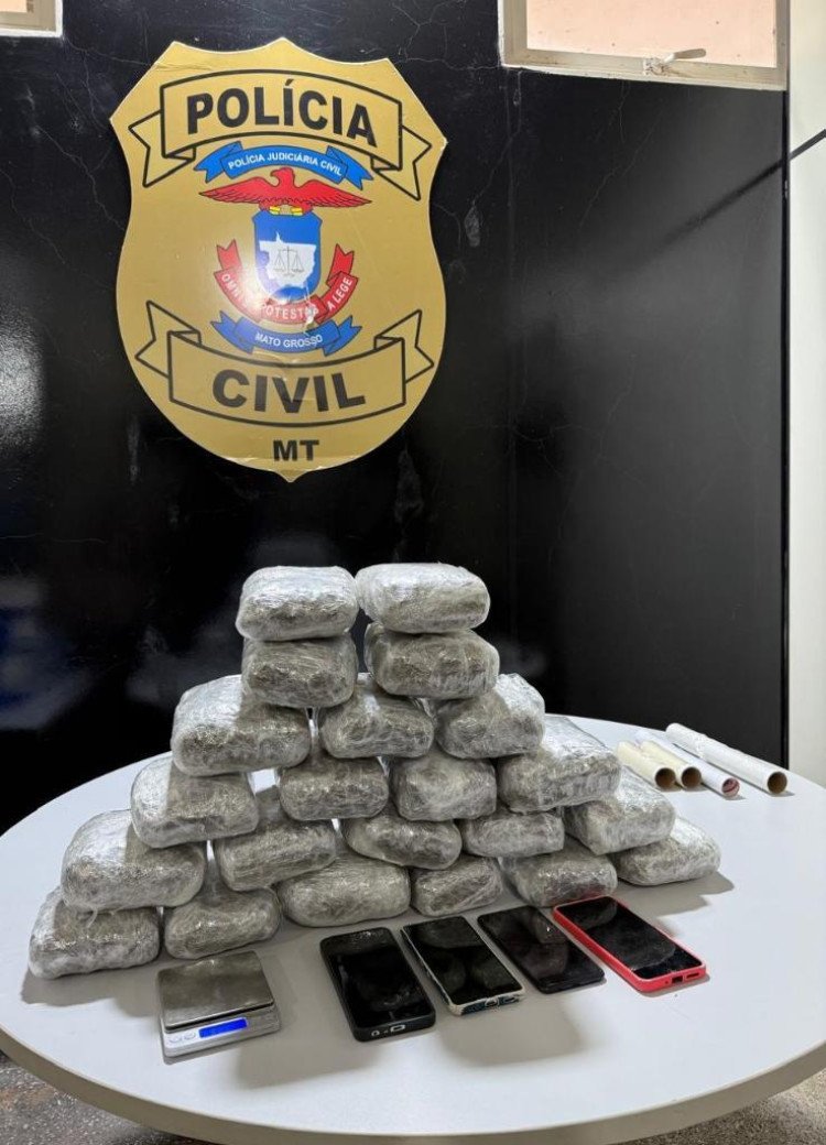 Polícia apreende 22 tabletes de 